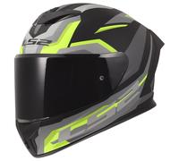 LS2, Integraler Motorradhelm RAPID III HYPER Black HV Yellow, M