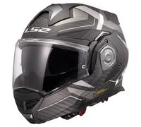 LS2 FF901 Advant X Carbon Horizon Klapphelm, grau-silber, Größe L für Männer
