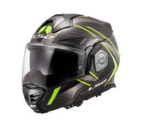 LS2, Modularer Motorradhelm ADVANT X CARBON FUTURE II Gloss H-V Yellow, XL