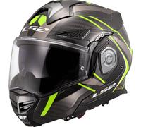 LS2, Modularer Motorradhelm ADVANT X CARBON FUTURE II Gloss H-V Yellow, XL