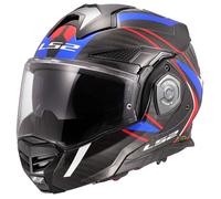 LS2, Modularer Motorradhelm ADVANT X CARBON FUTURE II Gloss White Blue, XXL