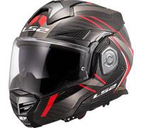 LS2 FF901 Advant X Carbon Future II Helm (Schwarz/Rot/Carbon) Gr: M (57)