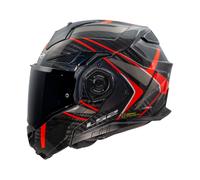 LS2, Modularer Motorradhelm ADVANT X CARBON FUTURE II Gloss Red, XXL