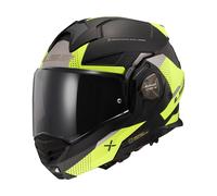 LS2, Klapphelm Motorrad ADVANT X Oblivion Matt Black H-V Yellow, L
