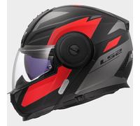 LS2 FF902 Scope II Duria Klapphelm, schwarz-rot, Größe 3XL für Männer