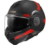 LS2 FF906 Advant Bend Klapphelm, schwarz matt/rot, Größe XS (53/54)