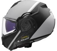 LS2 FF906 Advant Swipe Klapphelm, schwarz-grau, Größe M für Männer