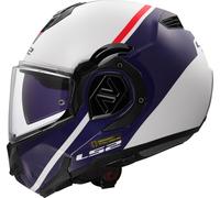 LS2 FF906 Advant Swipe Klapphelm, weiss-rot-blau, Größe XS für Männer