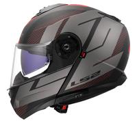 LS2, Modularer Motorradhelm STROBE II CODE Matt Black Grey, XXL