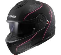 LS2, Klapphelme motorrad STROBE II LUX mat black pink, XXL