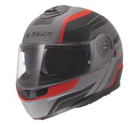 LS2, Modularer Motorradhelm STROBE II MONZA Black Grey Red, L