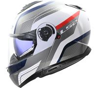 LS2 FF908 Strobe II Monza Klapphelm, weiss-rot-blau, Größe 3XL für Männer