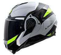 LS2, Modularer Motorradhelm ADVANT II TRIPLE Light Grey H-V Yellow, M