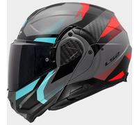 LS2 FF910 ADVANT II TRIPLE Klapphelm nardo grau-blau-rot XS