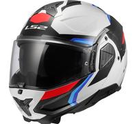 LS2, Modularer Motorradhelm ADVANT II TRIPLE White Blue Red, S