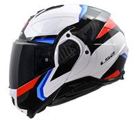LS2, Modularer Motorradhelm ADVANT II TRIPLE White Blue Red, S