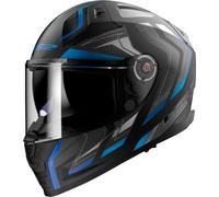 LS2 FF811 Vector II Alizer Helm, schwarz-blau, Größe 4XL 67 68 für Männer