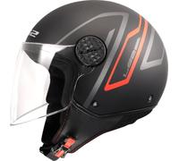 LS2, Jet Motorradhelm SPHERE LUX II MINIM Black Red, L