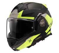 LS2, Klapphelm Motorrad ADVANT X Oblivion Matt Black H-V Yellow, M