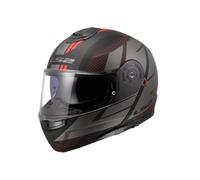 LS2 FF908 Strobe II Code Klapphelm matt-schwarz-grau, Größe 3XL (65/66)