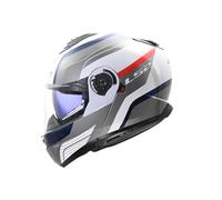 LS2, Modularer Motorradhelm STROBE II MONZA White Blue Red, XL