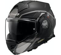 LS2 FF901 Advant X Metryk Klapphelm, schwarz-grau-silber, Größe 3XL