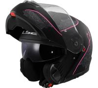 LS2, Klapphelme motorrad STROBE II LUX mat black pink, XXL