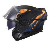 LS2, Modularer Motorradhelm ADVANT II GLIDE Black Orange, XL