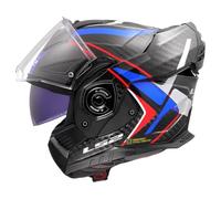 LS2, Modularer Motorradhelm ADVANT X CARBON FUTURE II Gloss White Blue, S