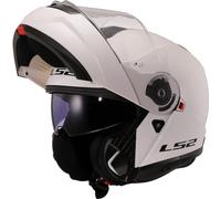 LS2, Modularer Motorradhelm Strobe II Gloss White, S