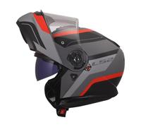 LS2, Modularer Motorradhelm STROBE II MONZA Black Grey Red, L