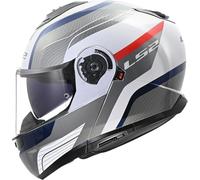 LS2, Modularer Motorradhelm STROBE II MONZA White Blue Red, XL