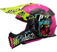 LS2, Moto-Cross-Helm für Kinder FAST II MINI GORILLA Gloss Purple, S