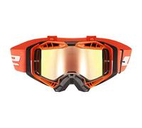 LS2 Motocross-Helm-Brille mit Pinlock, Aura-Pro-Brille, Schwarz/Orange, mit Iridium-Visier