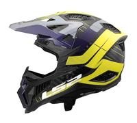 LS2, Motorrad-Crosshelm MX703 X-FORCE GALUO Gloss Grey H-V Yellow, XS