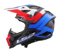 LS2, Motorrad-Crosshelm MX703 X-FORCE GALUO White Red Blue, XXL