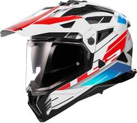 LS2 MX702 Pioneer II Namib weiss blau rot Gr. 3XL 65/66