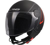 LS2 Helmets Jethelm OF558 Sphere Lux II Minim – matt schwarz-rot Größe S (55/56)