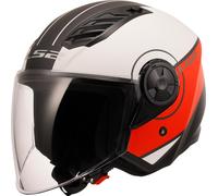 LS2, Jet-Motorradhelm AIRFLOW II Cover matt white red, XXXL