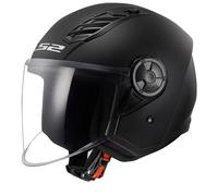 LS2 OF616 Airflow II Solid Open Face Helm Motorradhelm Jethelm, MATT Black, 3XL