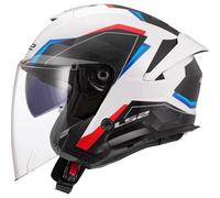 LS2 OF618 VERSO II AIR Jethelm weiss-blau-rot XS
