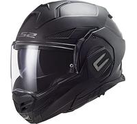 LS2 Über-Klapphelm FF901 Advant X Solid schwarz matt P/J ECE 22.06 mit Sonnenblende und Max Vision Pinlock, SOLID schwarz matt, 3XL 65/66