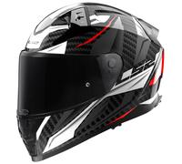 LS2 FF811 Vectror II Carbon Savage Helm, weiss-carbon, Größe 4XL 67 68 für Männer