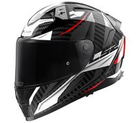 LS2 FF811 Vectror II Carbon Savage Helm, weiss-carbon, Größe 4XL 67 68 für Männer