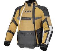 LS2 X-Master wasserdichte Motorrad-Textiljacke, braun/schwarz/grau, Größe 2XL