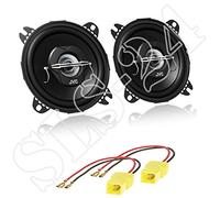LSP-Set: JVC - CS-J420X - 210Watt / 21Watt RMS 2-Wege Koaxial - Lautsprecher-Paar + Lautsprecherkabel für FIAT Punto (188) 02/1999 > 04/2007 Einbauort: hinteres Seitenteil