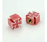 LST 2x VENTILKAPPE REIFENVENTIL KAPPE EISERNES KREUZ ROT PKW LKW MOTORRAD QUAD