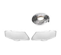 LST Scheinwerferglas (2er Set) Streuscheibe Hauptscheinwerfer Linsenscheibe Frontlicht Abdeckung Glas links + rechts Ersatzscheibe transparent kompatibel mit VW Passat 3C2 3C5 B6 2005-2010