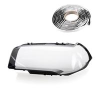 LST Scheinwerferglas Streuscheibe Hauptscheinwerfer Linsenscheibe Frontlicht Abdeckung Glas links Kunststoffabdeckung Ersatzscheibe transparent schwarz kompatibel mit BMW X3 E83 2003-2010