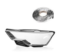 LST Scheinwerferglas Streuscheibe Hauptscheinwerfer Linsenscheibe Frontlicht Abdeckung Glas links transparent schwarz kompatibel mit Audi A6 C8 Limousine Allroad Avant 4A2 4A5 4AH ab 2018